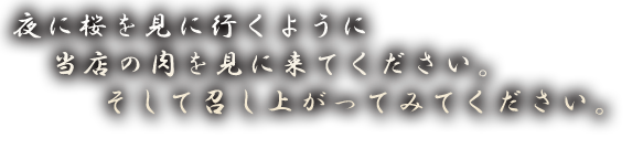 夜に桜を見に行くように